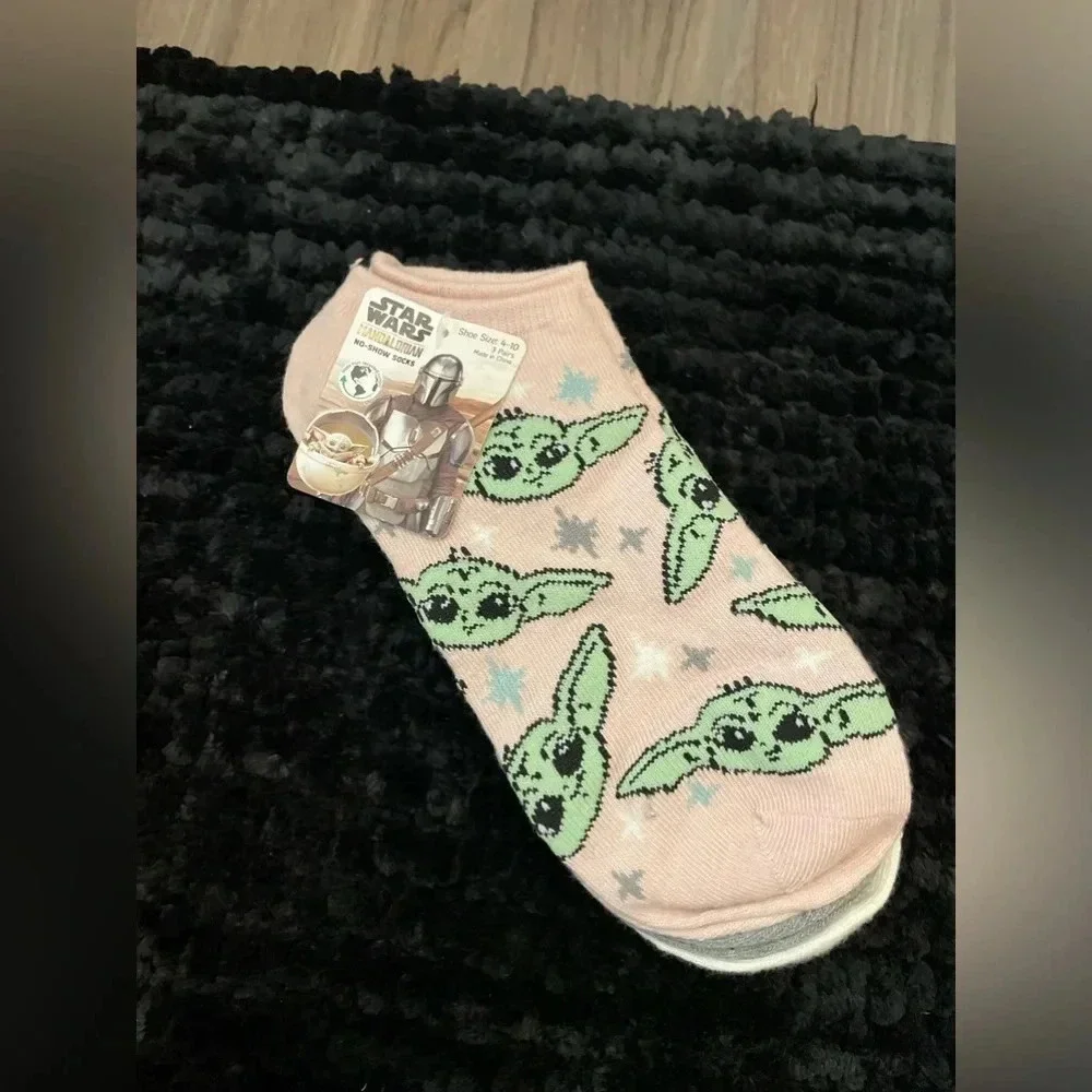 Star Wars baby Yoda no show socks pack of 3 size 4-10